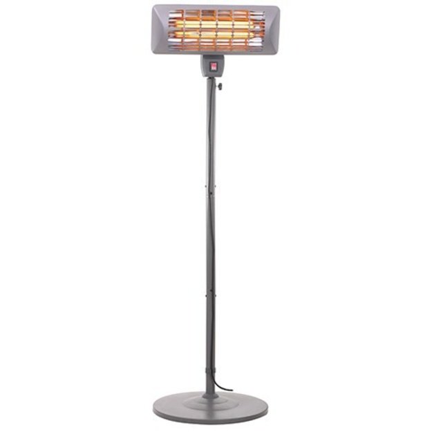 Camry Standing Heater CR 7737 Patio heater, 2000 W, Number of power levels 2, Suitable for rooms up to 14 m2, Grey, IP24