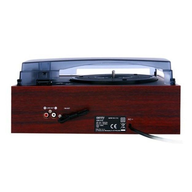 Camry | Turntable with radio | CR 1113 | AUX in | Brown