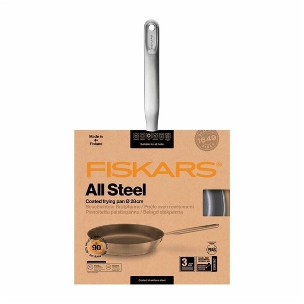 FISKARS FRYING PAN 28 cm ALL STEEL