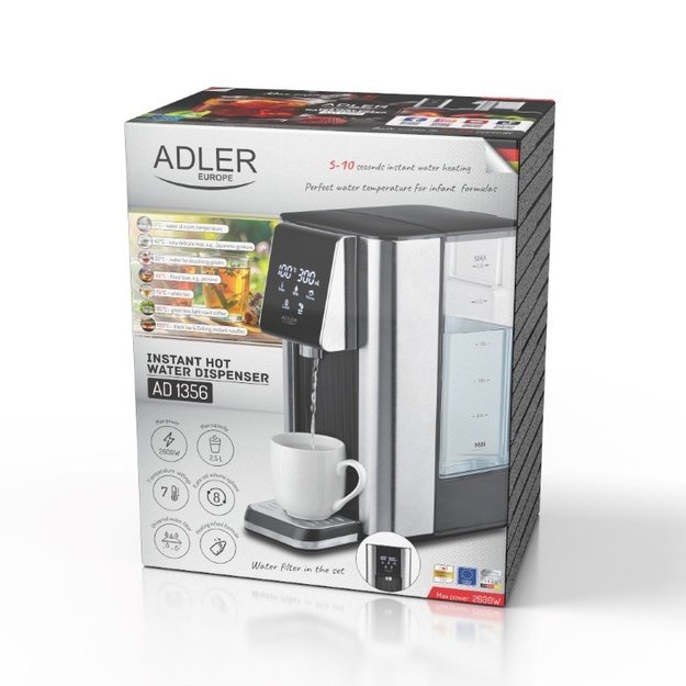 Hot water dispenser | 2.5 L | Touch panel | 7 temperatures Adler