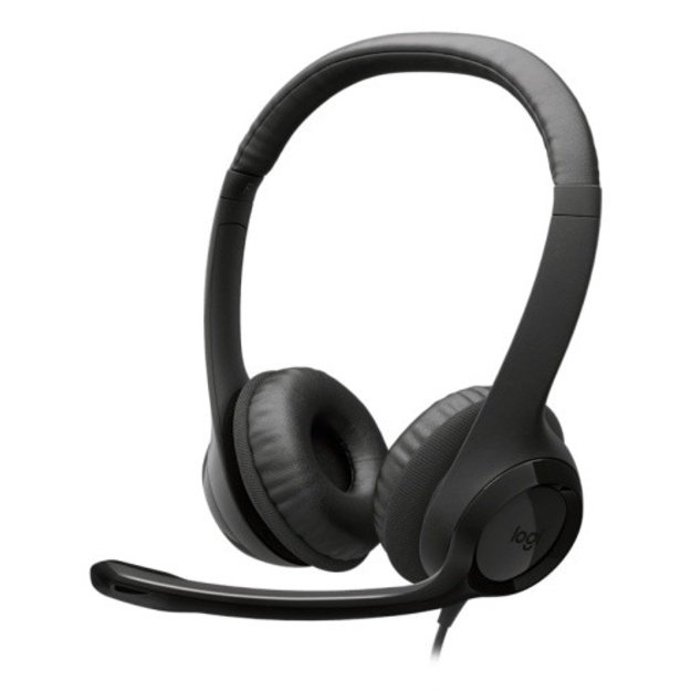 Logitech H390 Laidinės ausinės, USB-C, Juoda