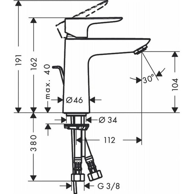 Praustuvo mai&scaron;ytuvas Hansgrohe Talis E 71713990, poliruoto aukso