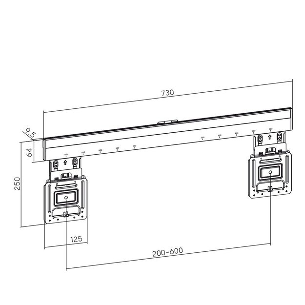 Maclean MC-481 Ultra Flat Slim TV Wall Mount Bracket Holder for 37-80  Flat Curved up to 75kg Max. VESA 600x400 Universal TV