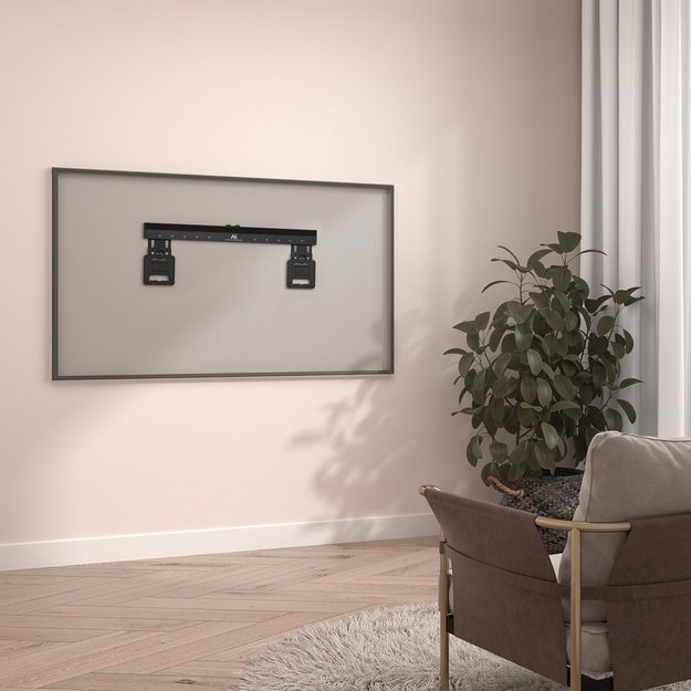 Maclean MC-481 Ultra Flat Slim TV Wall Mount Bracket Holder for 37-80  Flat Curved up to 75kg Max. VESA 600x400 Universal TV