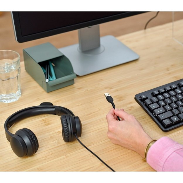 Trust HS-201 Headset Wired Head-band Office/Call center USB Type-A Black