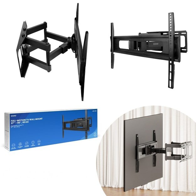 Savio UTV-04 TV mount/stand 2.18 m (86 ) Black