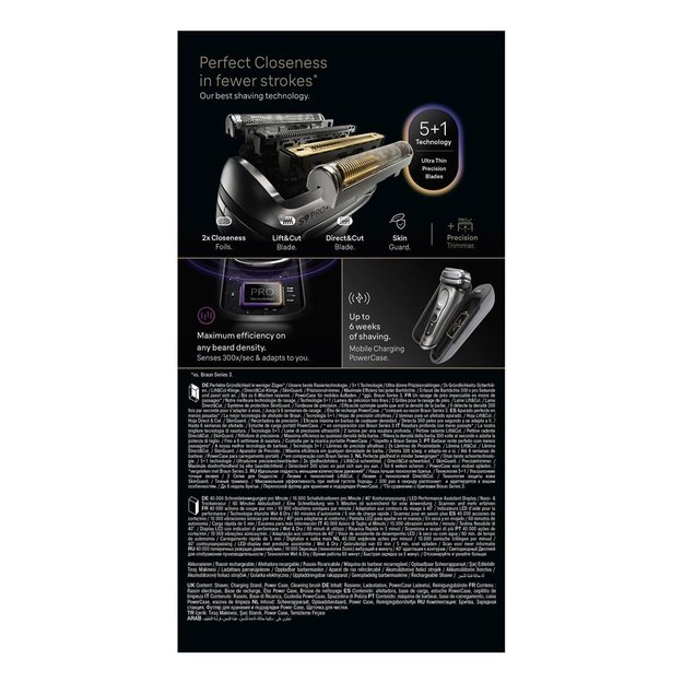 Braun Series 9 Pro+ 9625s Foil shaver Trimmer Graphite