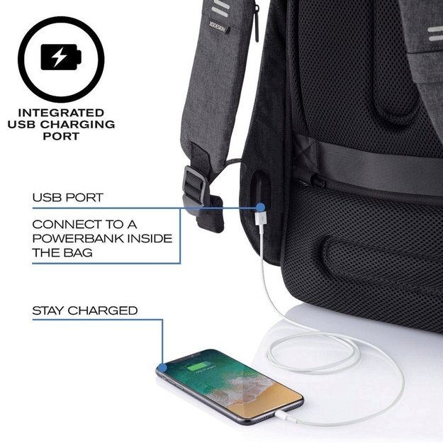 XD DESIGN ANTI-THEFT BACKPACK BOBBY HERO SMALL BLACK P/N: P705.701