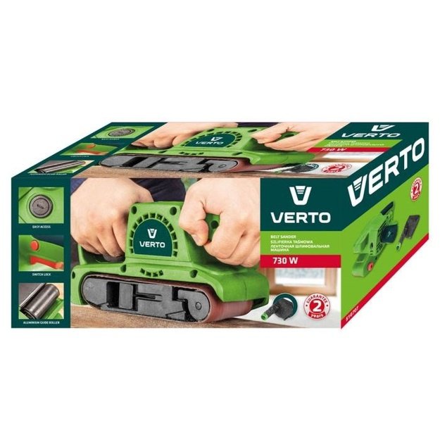 Juostinis &scaron;ifuoklis Verto 51G707 730W,  juosta 75 x 457 mm