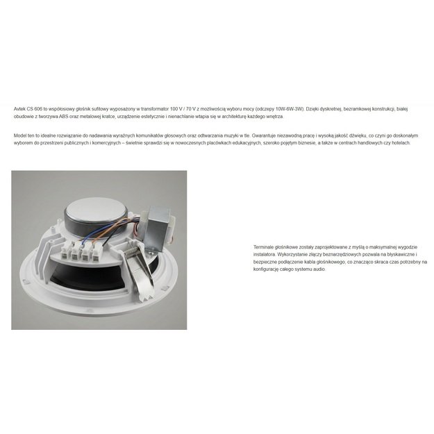 Ceiling speaker Avtek CS 606