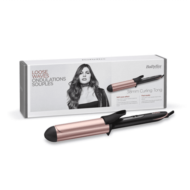 BaByliss 38 mm Curling Tong Curling iron Warm Black, Pink 98.4  (2.5 m)