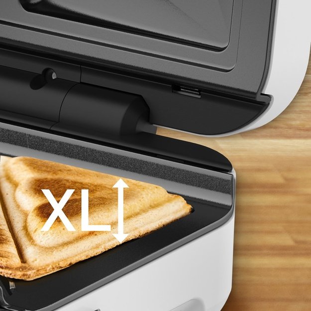 TEFAL | Wafle Maker Snack XL | SW701110 | 850 W | Number of pastry 2 | Belgium | White/Grey