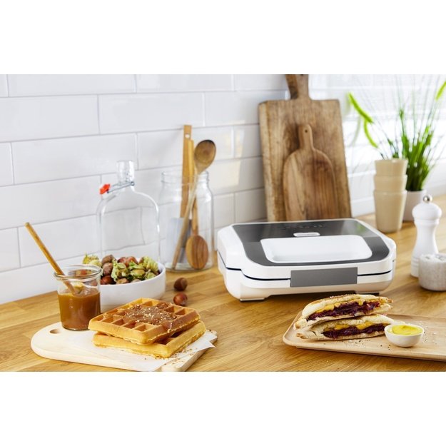 TEFAL | Wafle Maker Snack XL | SW701110 | 850 W | Number of pastry 2 | Belgium | White/Grey