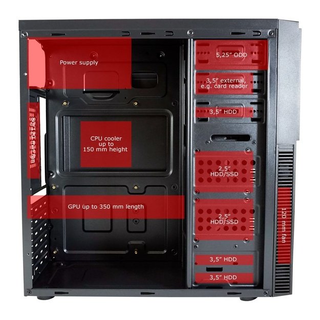 LC-Power LC-7041B-ON computer case Midi Tower Black