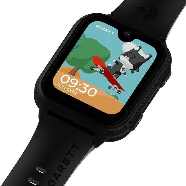 I&scaron;manusis laikrodis su lietuvi&scaron;ku meniu Garett Kids Vibe AI 4G su GPS, kamera, Black