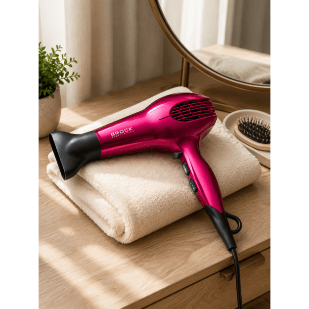 Brock HD 9501 PK Hair Dryer 1800W, Pink