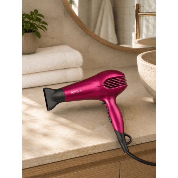 Brock HD 9501 PK Hair Dryer 1800W, Pink