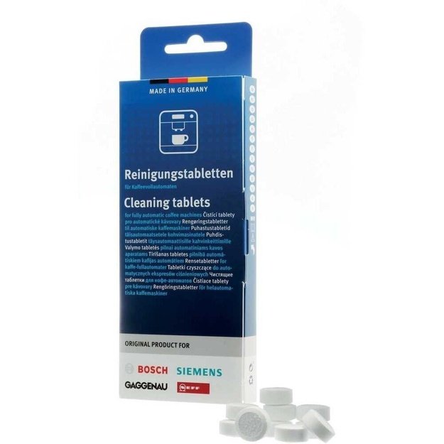 Kavos aparato valymo tabletės Bosch 00312504, 10 vnt.