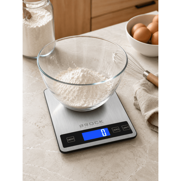 Brock SKS 1008 Large Size Digital Kitchen Scale With LED Display