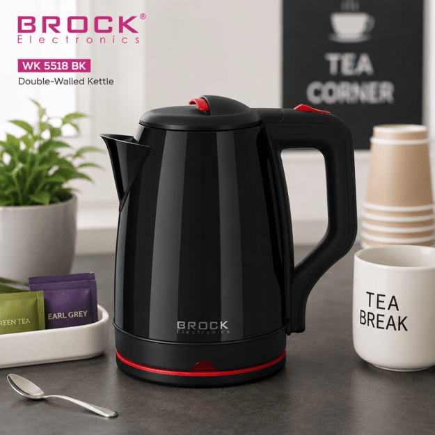 Brock WK 5518 BK Kettle With 360 Degree Base 2,0L 1500W Black