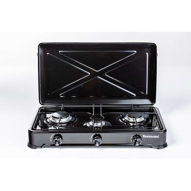 Ravanson K-03TB Black, White Countertop 60 cm Gas 3 zone(s)