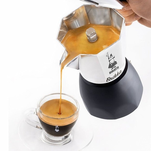 Bialetti Brikka Moka pot 0.17 L Black, Stainless steel