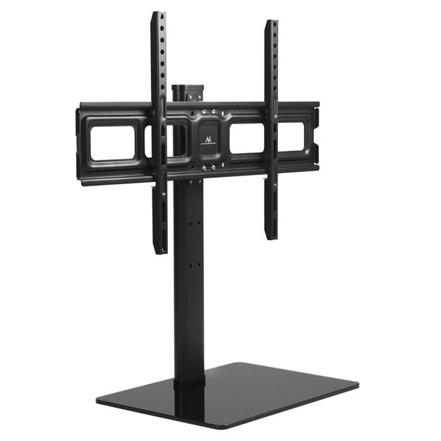 Maclean MC-386 Universal TV Stand Base for Cabinet Dresser Table Desk 32  - 75  40kg VESA 35&deg; Rotating Temepred Glass