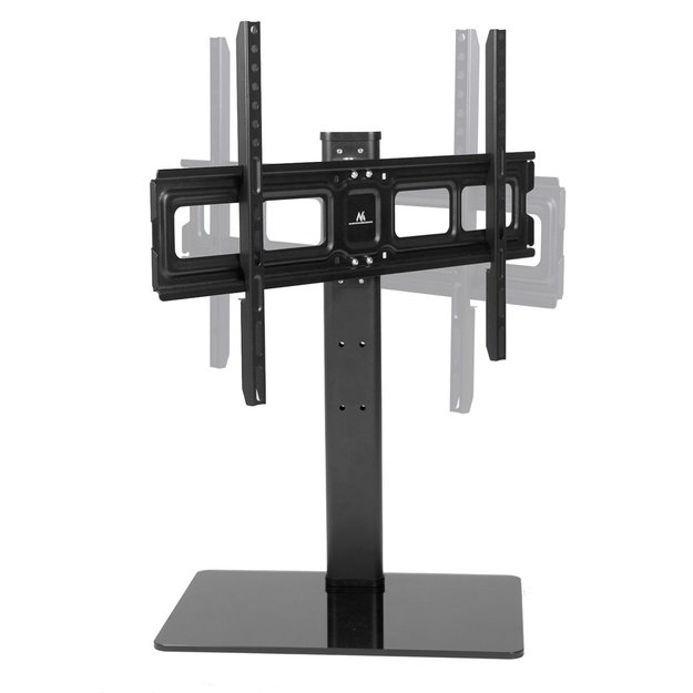 Maclean MC-386 Universal TV Stand Base for Cabinet Dresser Table Desk 32  - 75  40kg VESA 35&deg; Rotating Temepred Glass