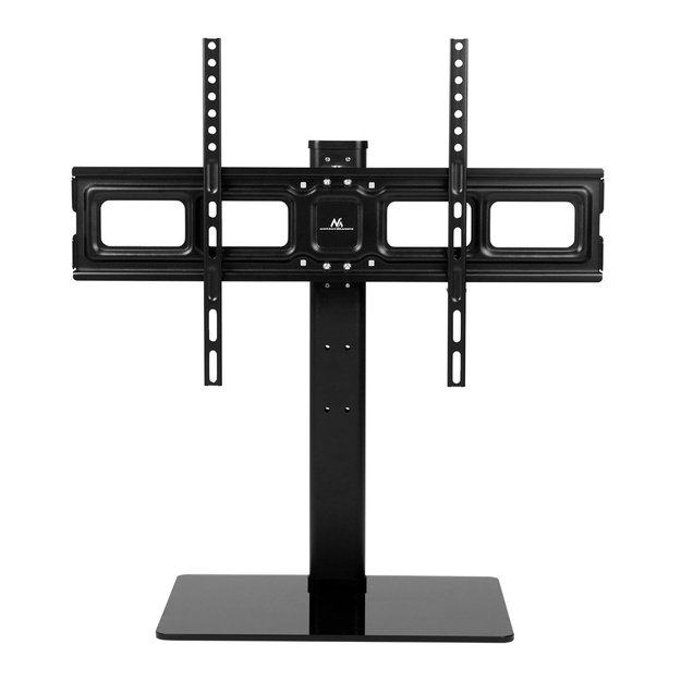 Maclean MC-386 Universal TV Stand Base for Cabinet Dresser Table Desk 32  - 75  40kg VESA 35&deg; Rotating Temepred Glass