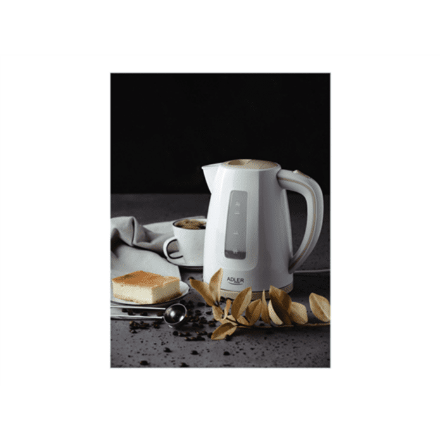 Adler | Kettle | AD 1264 | Standard | 2200 W | 1.7 L | Plastic | 360&deg; rotational base | White