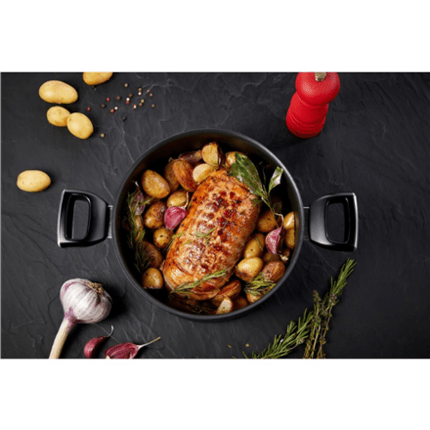 TEFAL | Unlimited Stewpot | G2554672 | 5 L | Aluminum | Dishwasher proof | Lid included | Black