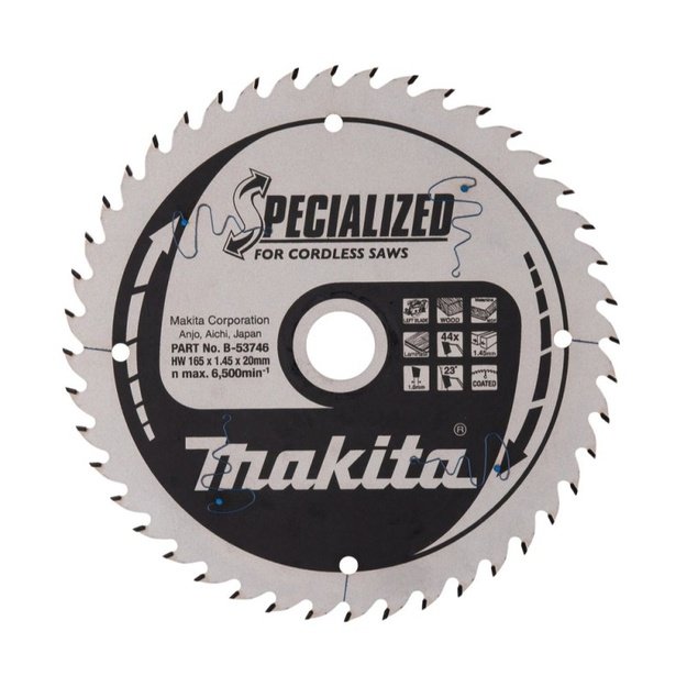 Pjovimo diskas MAKITA 165x1,45x20mm 44T 23&deg;