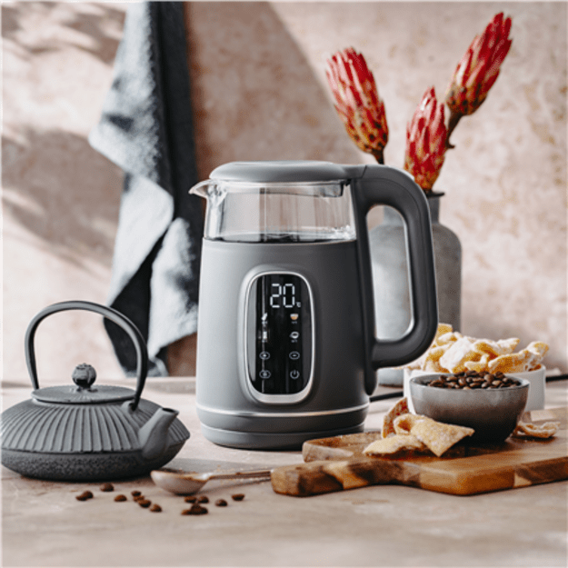 Adler Kettle with LED Display | AD 1305 | Electric | 2200 W | 1.7 L | Plastic | 360&deg; rotational base | Grey