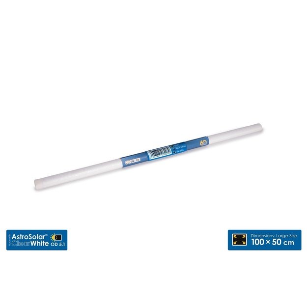 AstroSolar ClearWhite Safety OD 5.1 solar film, 100x50cm