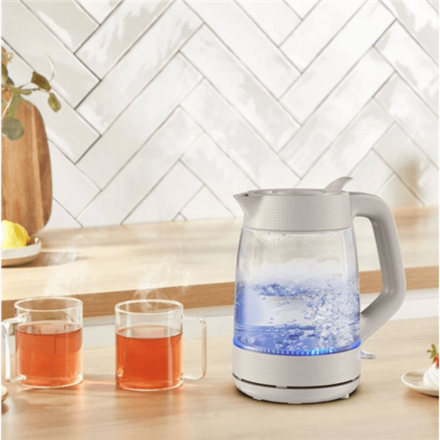 TEFAL Kettle | KO2G0BE0 | 2000 W | Electric | 1.7 L | Glass | 360&deg; rotational base | Grey/Transparent