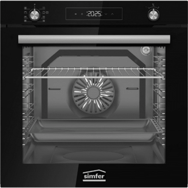 Simfer BI-81608P Pyrolytic Built-in Oven, Multifuncional, Capacity 80 L, Black | Simfer