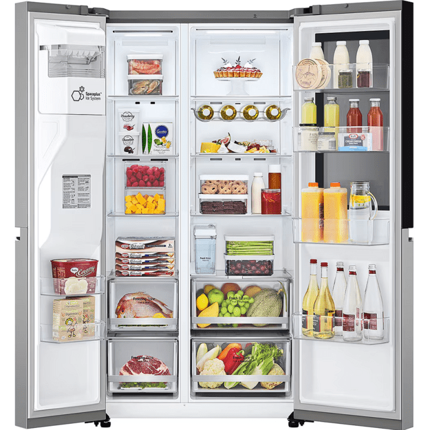 LG Refrigerator | GSGV81PYLL | Energy efficiency class E | Free standing | Side by side | Height 179 cm | Fridge net capacity 41