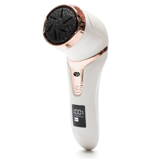 Rio Go Smooth Electric Foot File With Vacuum Action, White