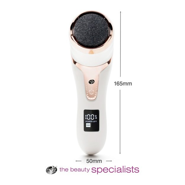 Rio Go Smooth Electric Foot File With Vacuum Action, White