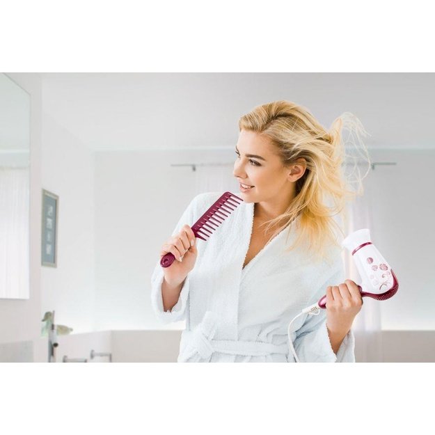 Hair dryer with a folding handle SMALL, power 1200 W, pink