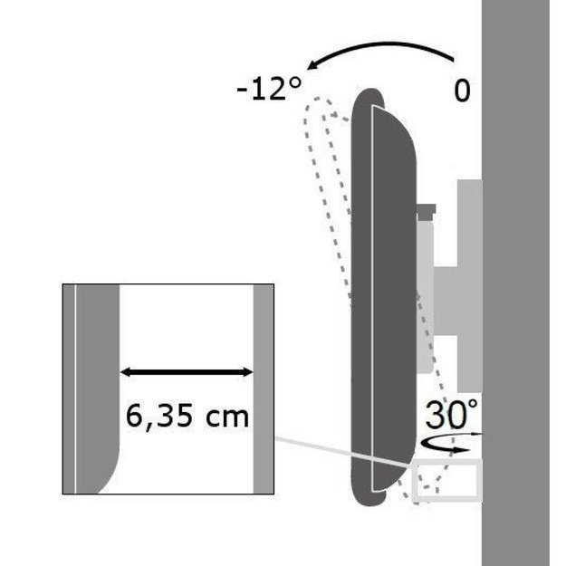 Techly 19-37  Wall Bracket for LED LCD TV Tilt 1 Swivel Black  ICA-LCD 2900B