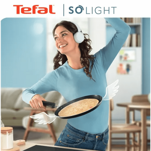 TEFAL Pan | H0563842 | Frying | Diameter 25 cm | Suitable for induction hob | Fixed handle | Black