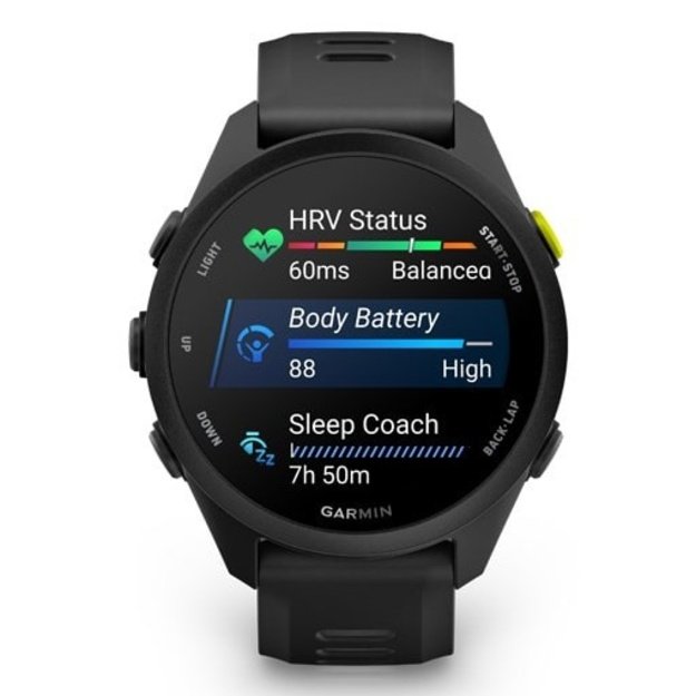 Garmin Forerunner 70 3.05 cm (1.2 ) AMOLED 43 mm Digital 390 x 390 pixels Touchscreen Black GPS (satellite)