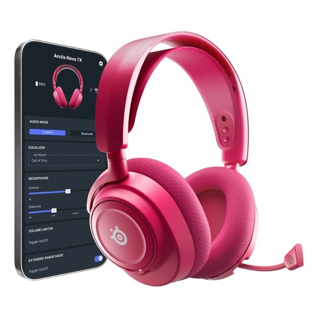 Steelseries Arctis Nova 7X Gen 2 Headset Wireless Head-band Gaming Bluetooth Magenta
