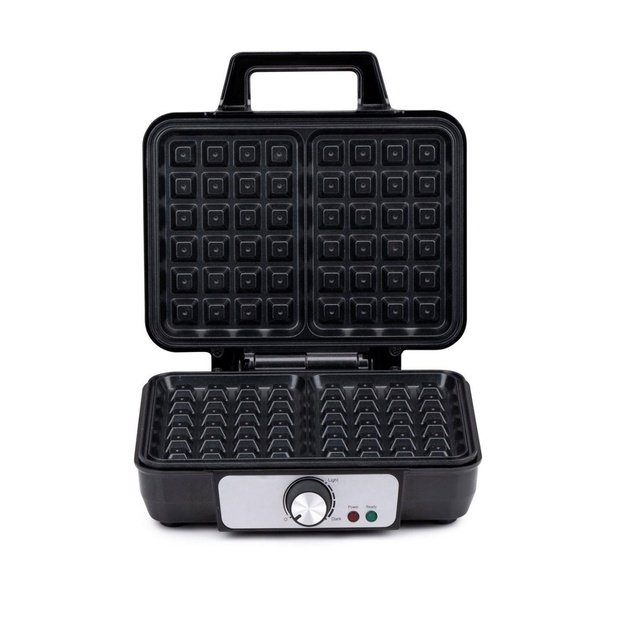 ALPINA 1000W Electric Waffle Maker, Black