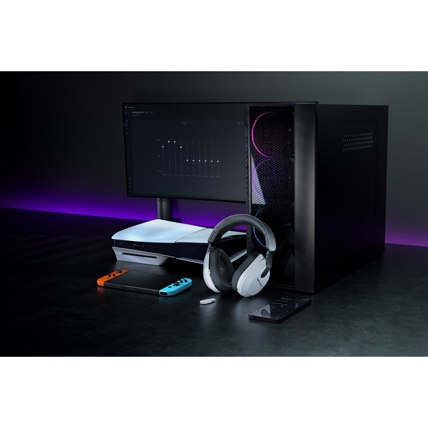 Turtle Beach Stealth 600 White PlayStation Wireless Gaming Headset with up to 80 hour Battery, 50mm Speakers and Bluetooth for