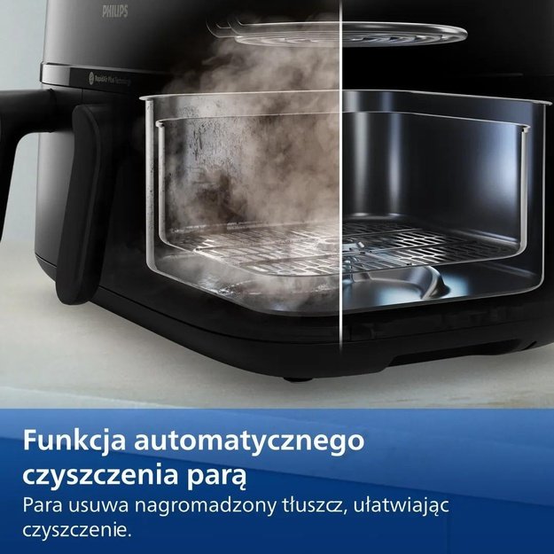 Philips 5000 series NA550/00 fryer Double 9 L Stand-alone 2750 W Hot air fryer Black