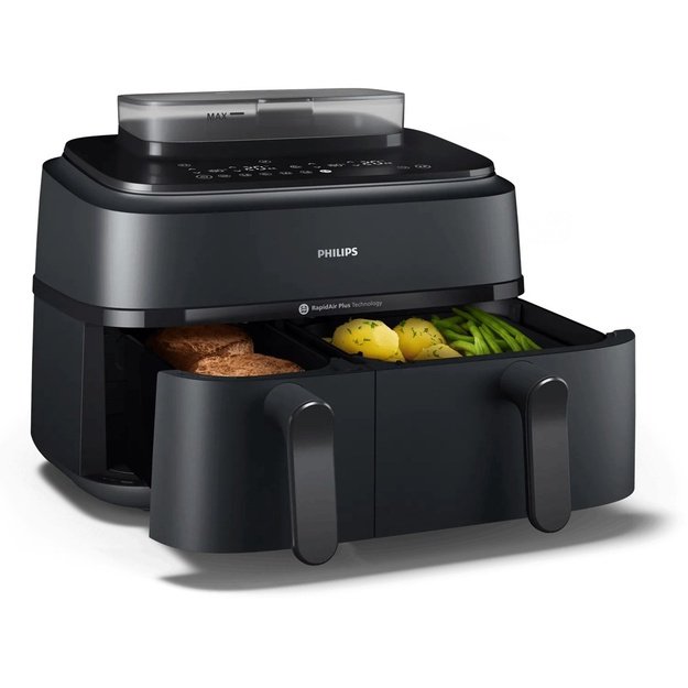 Philips 5000 series NA550/00 fryer Double 9 L Stand-alone 2750 W Hot air fryer Black
