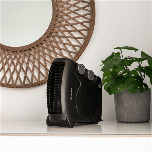 Cecotec ReadyWarm 2000 Max Dual Black | Fan heater | 2000 W | Number of power levels 3 | Suitable for rooms up to 20 m&sup2; | Black