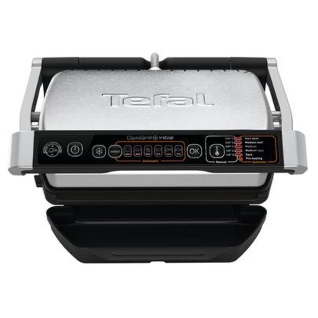 TEFAL | OptiGrill Initial | GC706D | Contact grill | 2000 W | Black/Stainless steel
